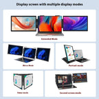 14-inch laptop with portable dual-screen monitor
