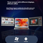 14-inch laptop with portable dual-screen monitor